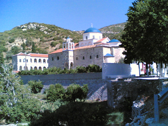 Ett vackert kloster som besöktes av oss under rundresan på den grekiska ön Samos.